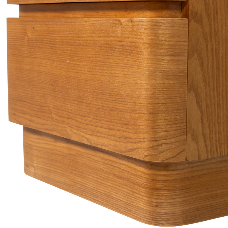 Fejo kommode/nachttisch 2 schubladen mdf braun