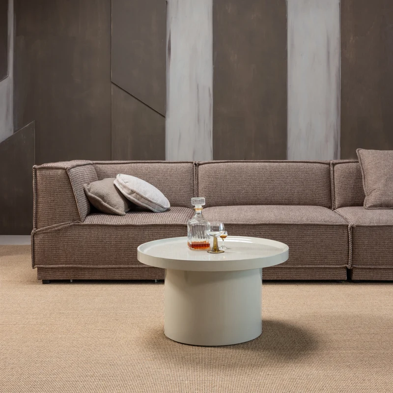Veluna beistelltisch 40x70 cm holz hochglanz sand