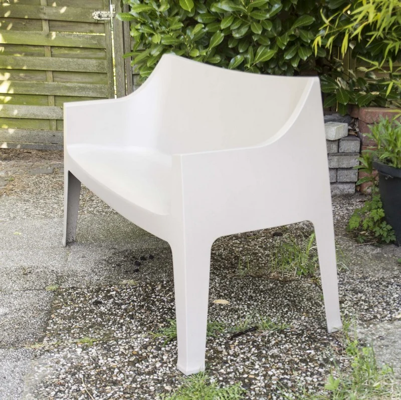Gartenbank taupe, Bank taupe Kunststoff, Outdoor Sitzbank
