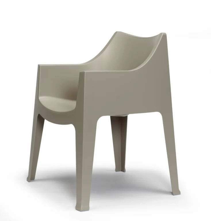 Stuhl taupe Kunststoff, Gartenstuhl taupe, Gartenmöbel Stühle