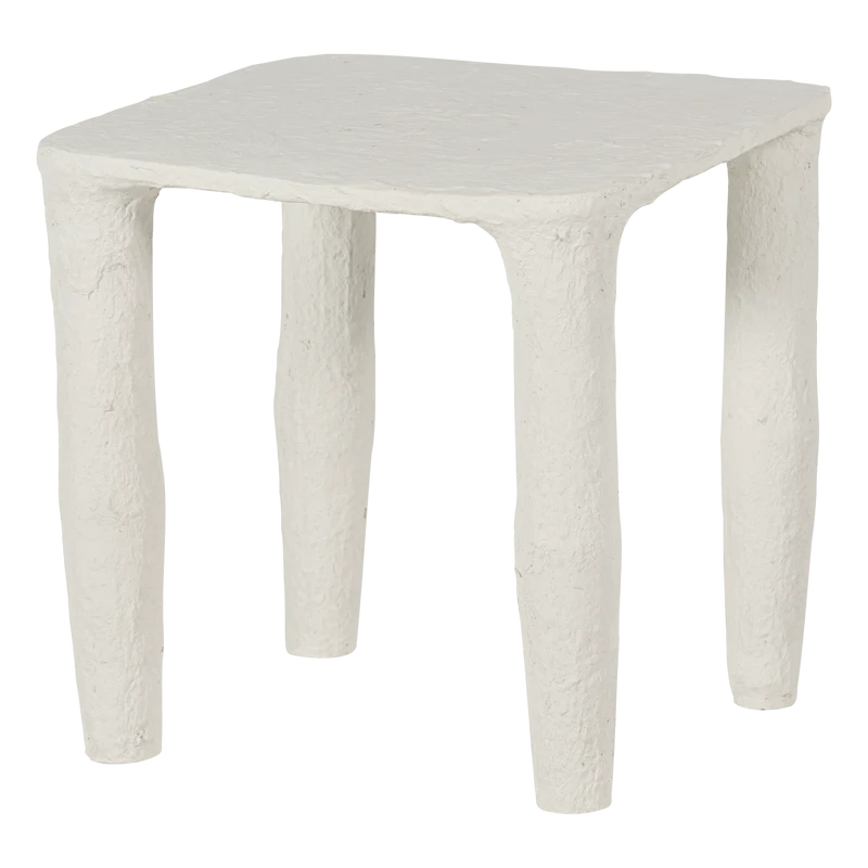 Vion niedriger beistelltisch pappmaché off white