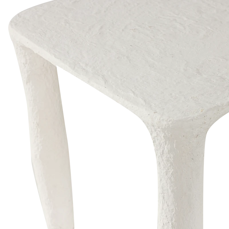 Vion niedriger beistelltisch pappmaché off white