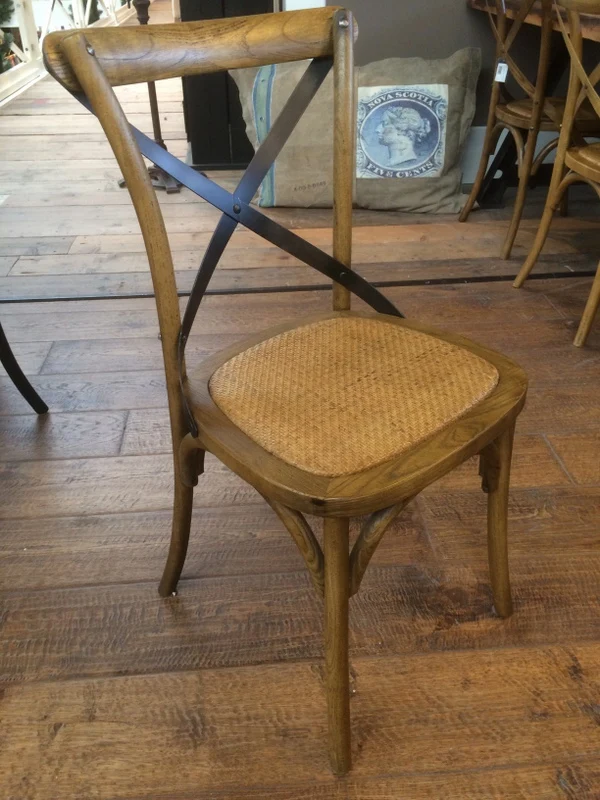 Stuhl Rattan Landhaus, klassischer Stuhl, Landhausstuhl Holz Rattan