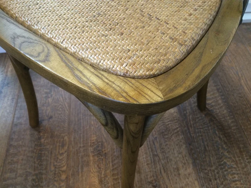 Stuhl Rattan Landhaus, klassischer Stuhl, Landhausstuhl Holz Rattan