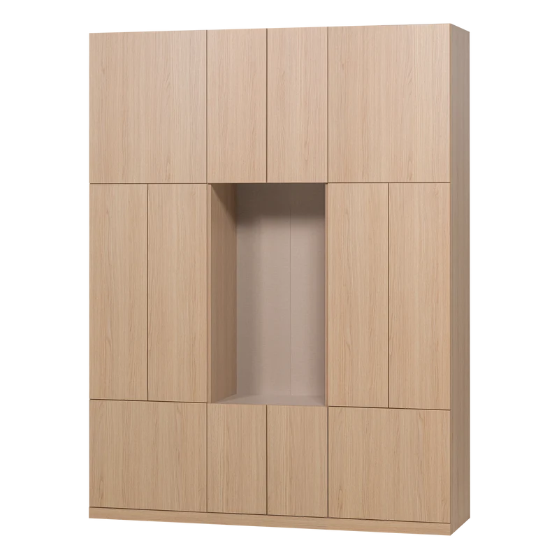 Build Wandschrank-Kombination 162 cm Eichendekor Natur
