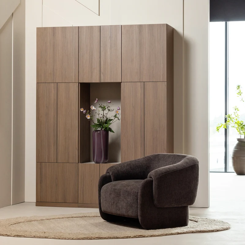 Build Wandschrank-Kombination 162 cm Eichendekor Braun
