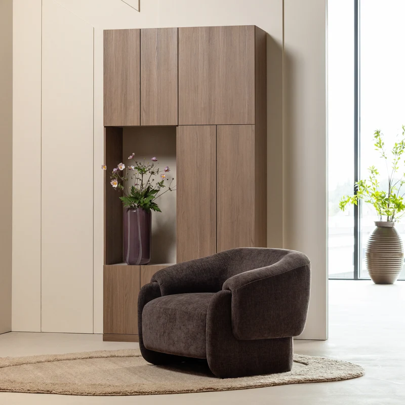 Build Wandschrank-Kombination 108 cm Eichendekor Braun