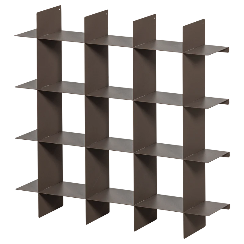 Brik Wandregal Metall Mokkabraun