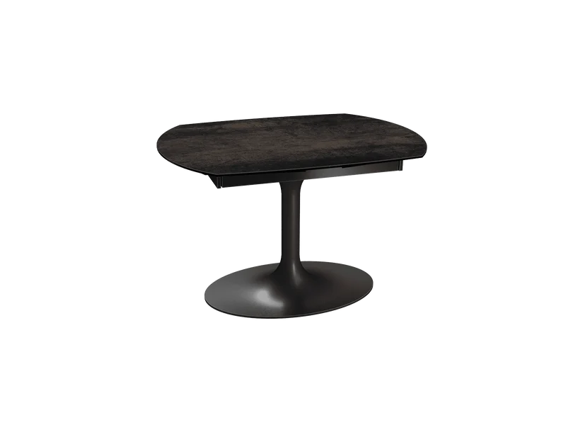 Esstisch braun Keramik, Tisch Keramik Tischplatte braun ausziehbar, Ausziehtisch Keramikplatte, Länge 160-240 cm