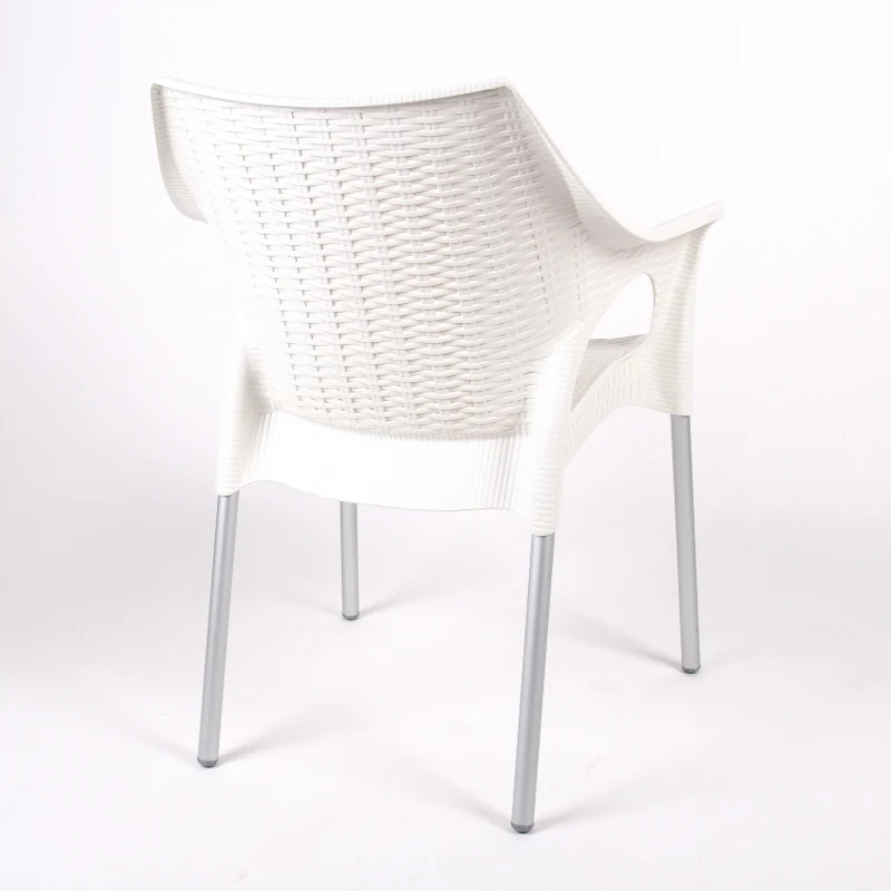 Design Stuhl, Kunststoff, Leinen, Sitzhöhe 45 cm