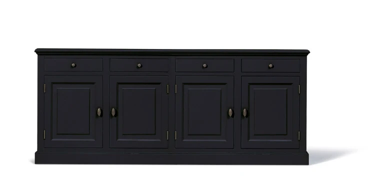 Anrichte grau, Sideboard grau Landhausstil, Breite 228 cm