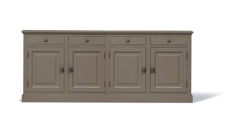Anrichte grau, Sideboard grau Landhausstil, Breite 228 cm