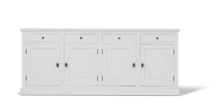 Anrichte grau, Sideboard grau Landhausstil, Breite 228 cm