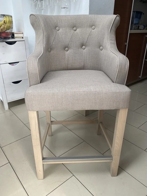 Barstuhl Landhaus, Barhocker Sand, Sitzhöhe 65 cm