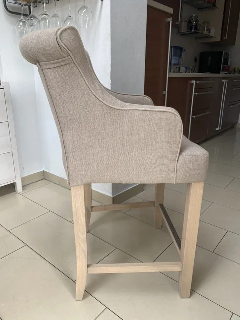 Barstuhl Landhaus, Barhocker Sand, Sitzhöhe 65 cm