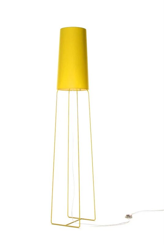 Stehleuchte gelb, moderne Stehlampe mit Lampenschirm