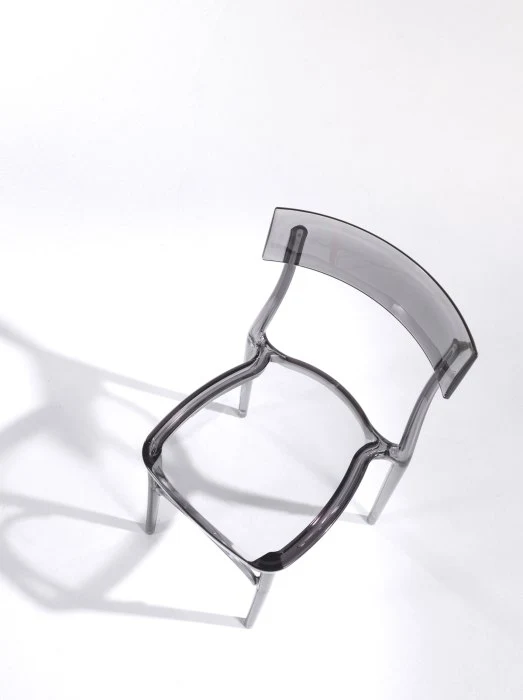 Design Stuhl Classic, Farbe grau transparent