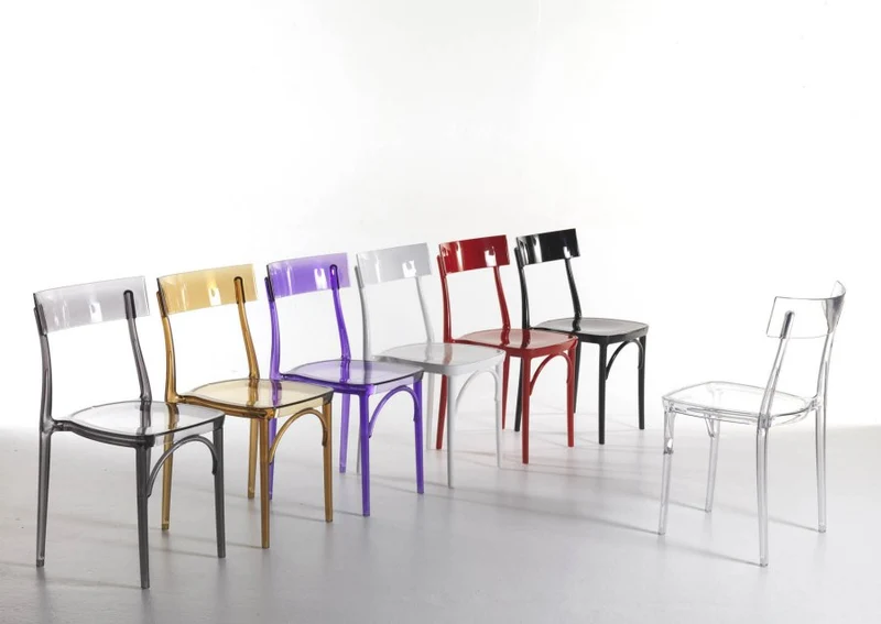 Design Stuhl Classic, Farbe amber transparent