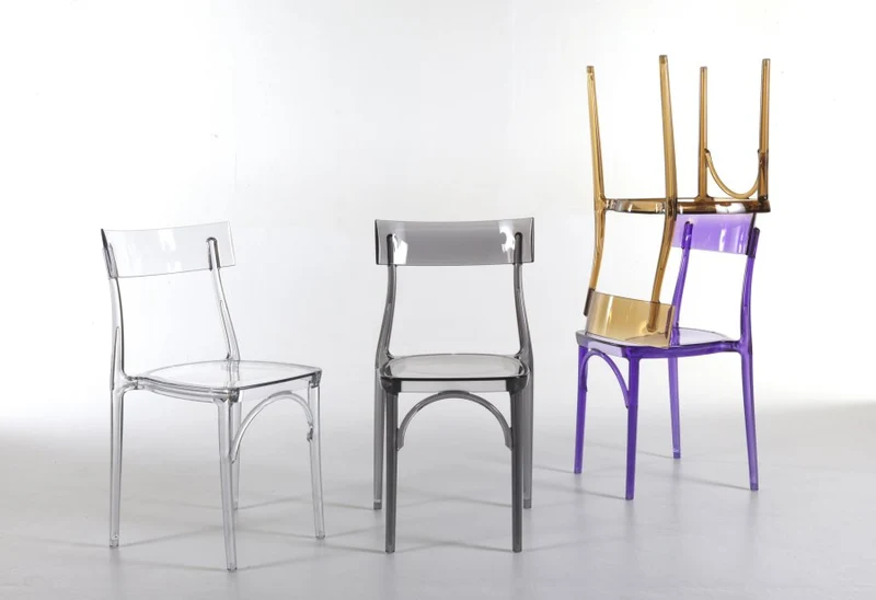 Design Stuhl Classic, Farbe amber transparent