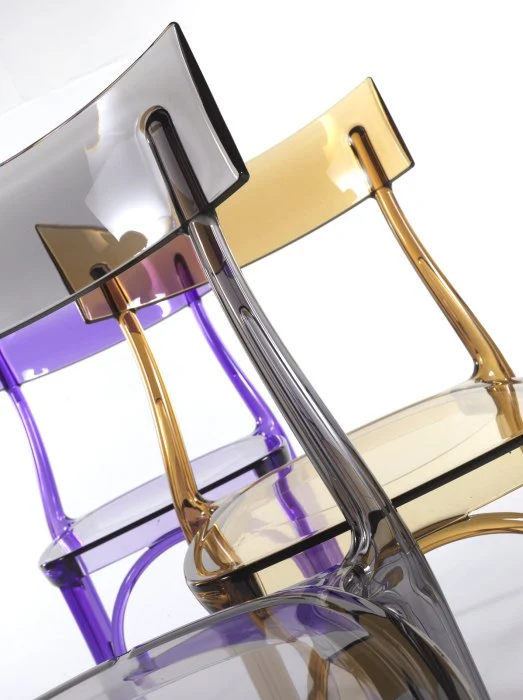Design Stuhl Classic, Farbe amber transparent