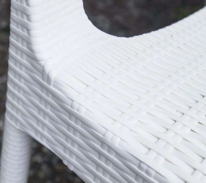 Outdoor - Bank aus Kunststoff, Gartenbank mit Sitzauflage