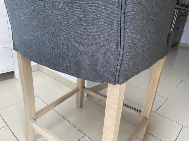 Barstuhl anthrazit, Barstuhl Landhausstil, Sitzhöhe 76 cm