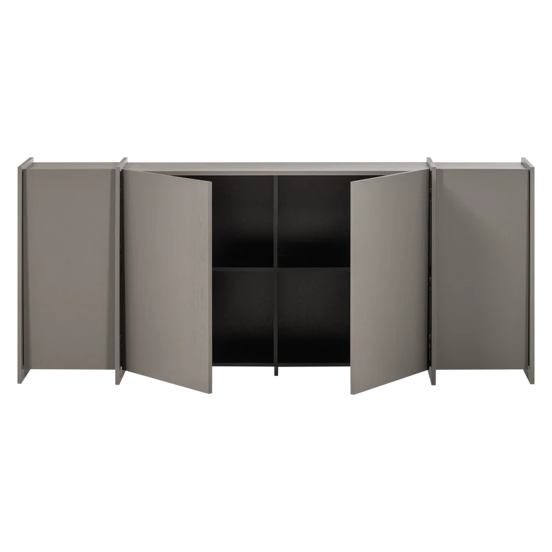 Brock kommode 200 cm asche furnier warmes grau