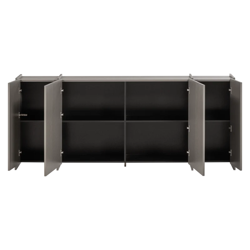 Brock kommode 200 cm asche furnier warmes grau