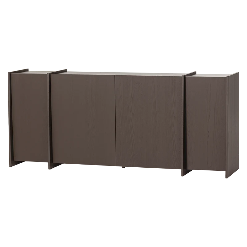 Brock kommode 200 cm asche furnier mittelbraun