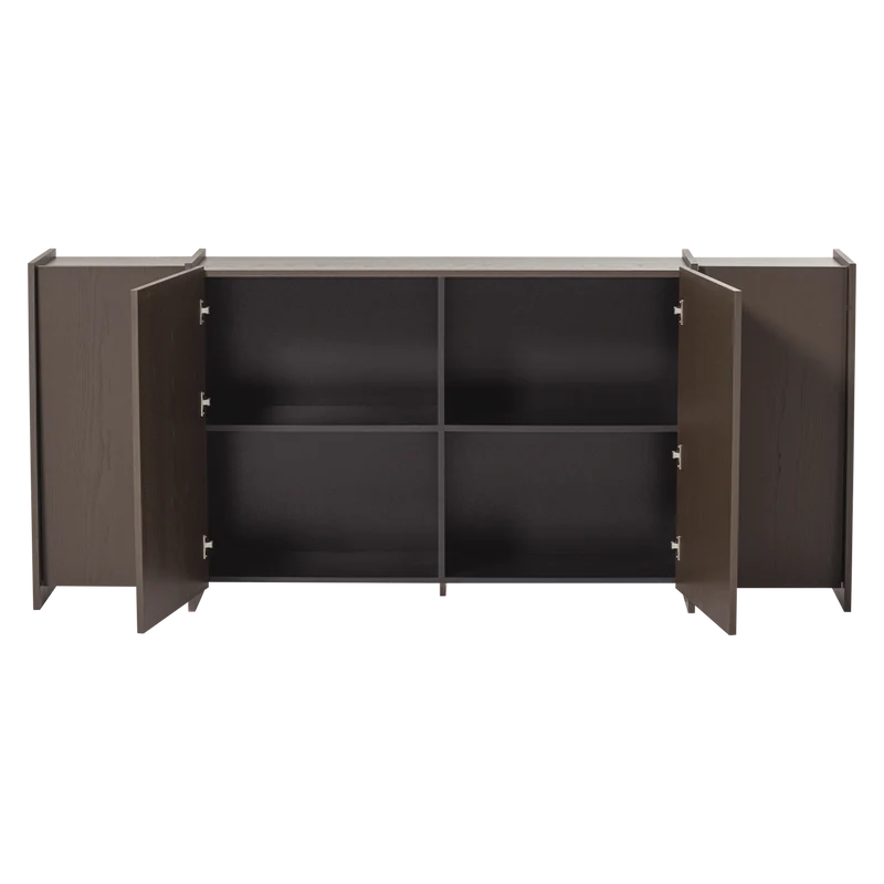 Brock kommode 200 cm asche furnier mittelbraun