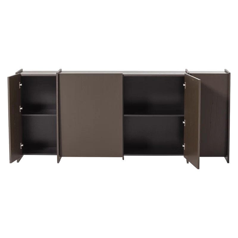 Brock kommode 200 cm asche furnier mittelbraun
