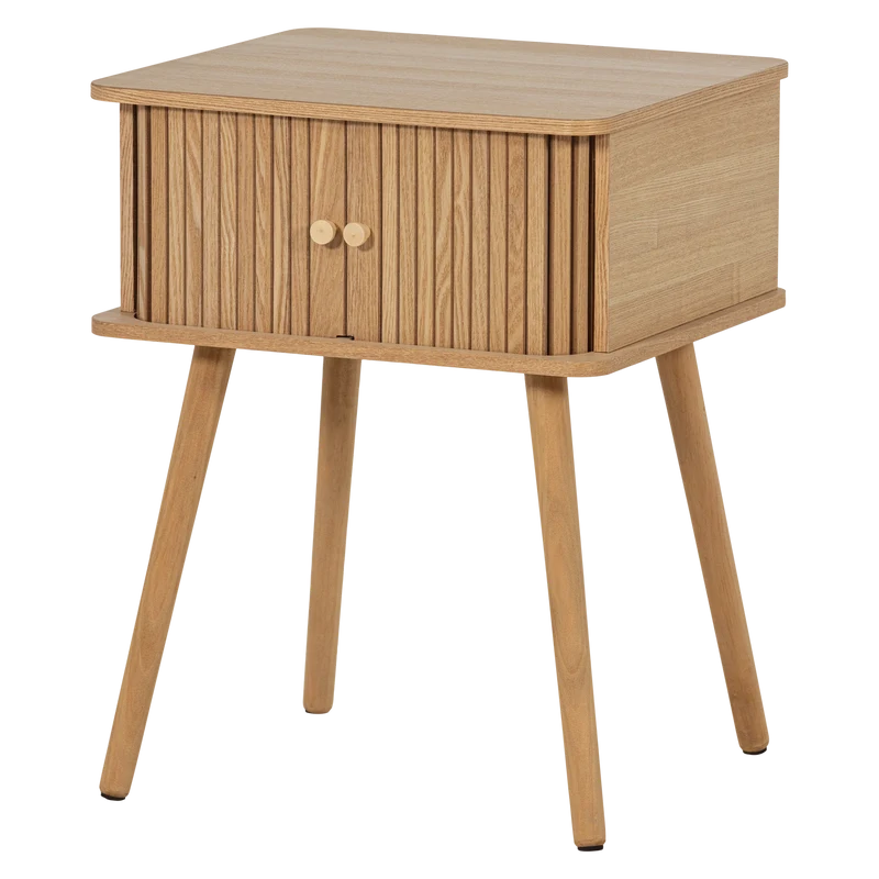 Karri Nachttisch gerade MDF/Kiefer natur