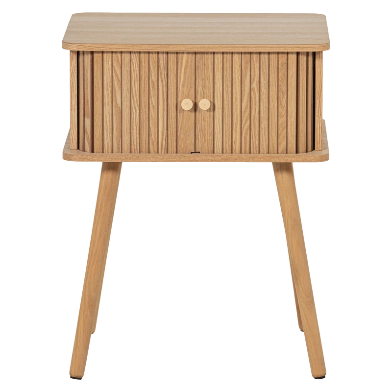 Karri Nachttisch gerade MDF/Kiefer natur