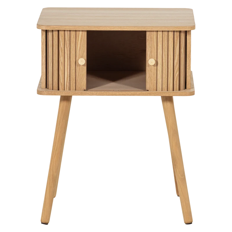 Karri Nachttisch gerade MDF/Kiefer natur