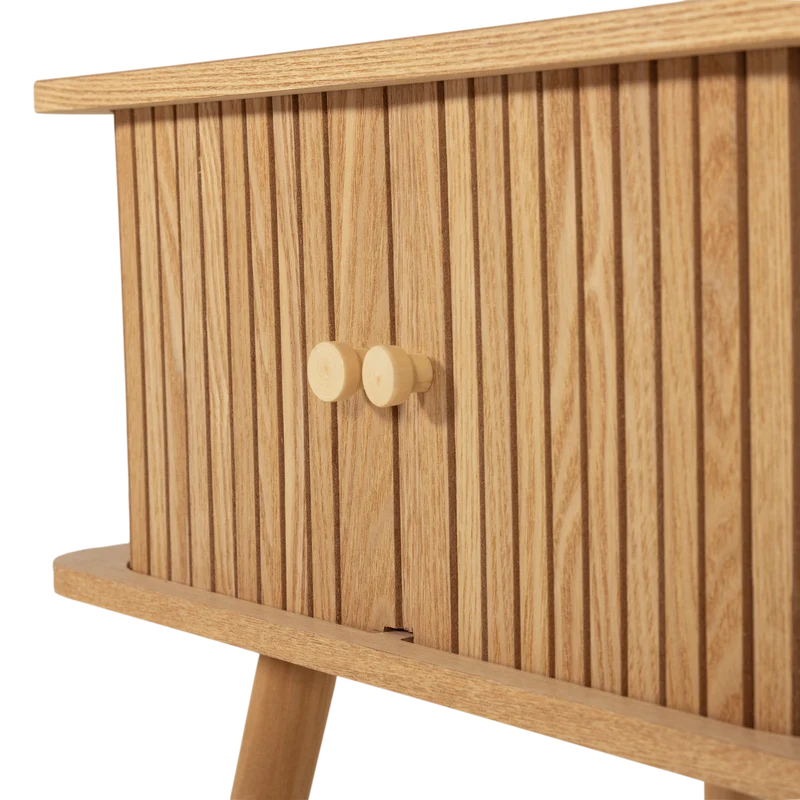 Karri Nachttisch gerade MDF/Kiefer natur