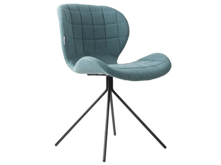 2er Set, Stuhl gepolstert, Esszimmerstuhl Farbe Blau