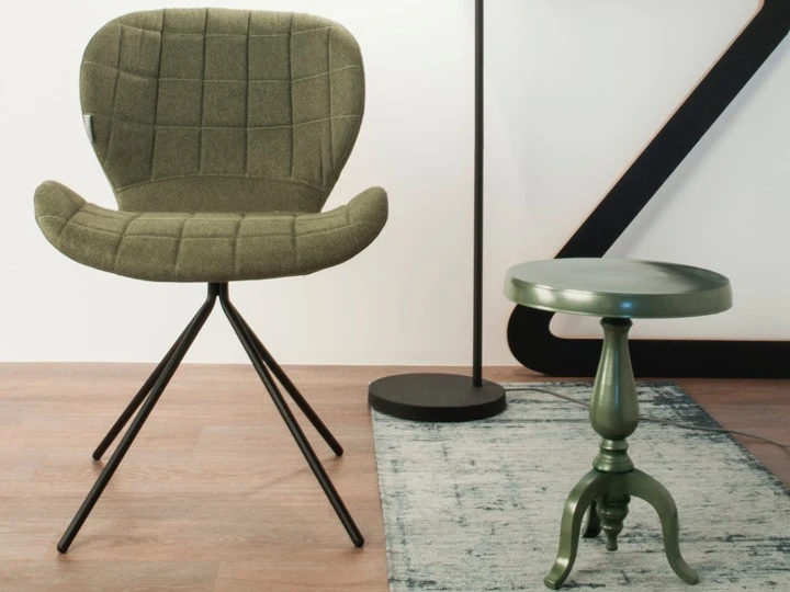 2er Set, Stuhl gepolstert, Esszimmerstuhl Farbe Grün