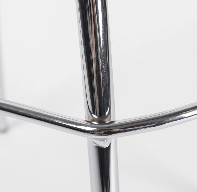 Design Bar-Tresenhocker, Farbe Weiß - Chrom, Sitzhöhe 80 cm