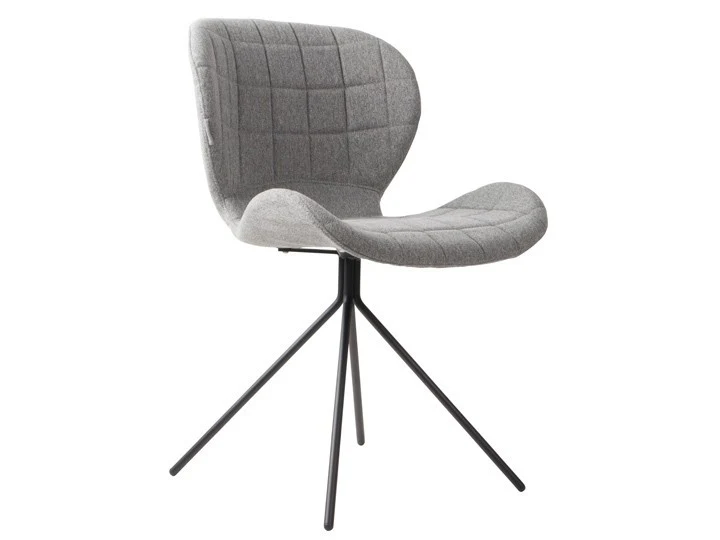 2er Set, Stuhl gepolstert, Esszimmerstuhl Farbe Grau