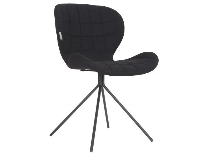 2er Set, Stuhl gepolstert, Esszimmerstuhl Farbe Schwarz