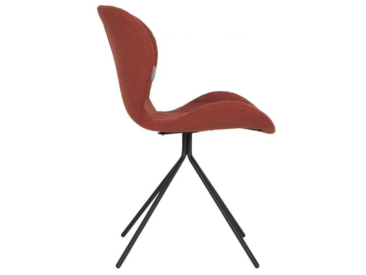 2er Set, Stuhl gepolstert, Esszimmerstuhl Farbe Orange