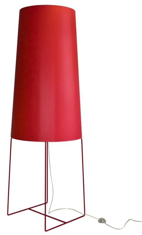 XXL Design-Stehleuchte, moderne Stehlampe in fünf verschiedenen Farben, rot