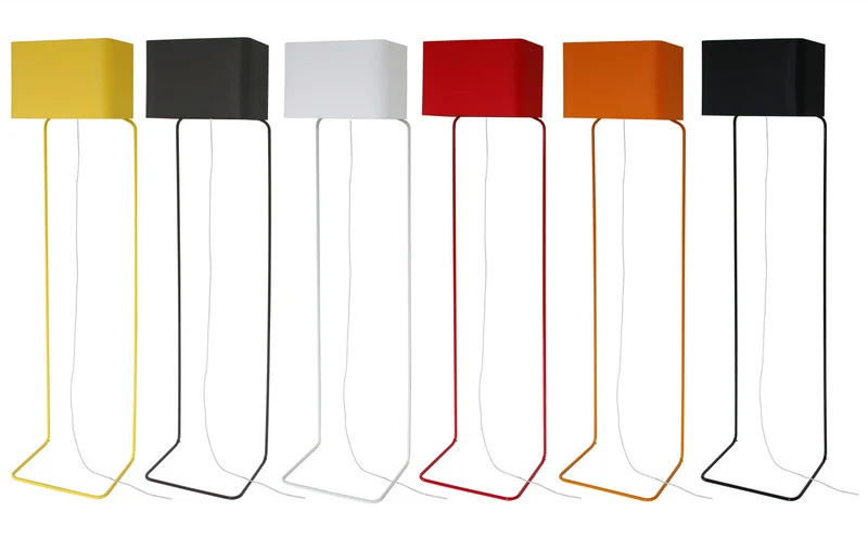 Design-Stehleuchte, moderne Stehlampe in sechs verschiedenen Farben, weiß