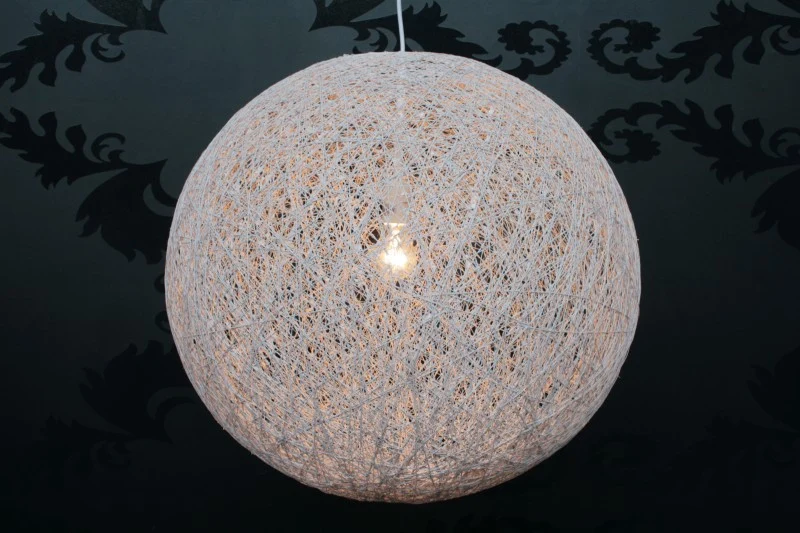 Moderne Pendelleuchte, Farbe weiß, Durchmesser 45 cm