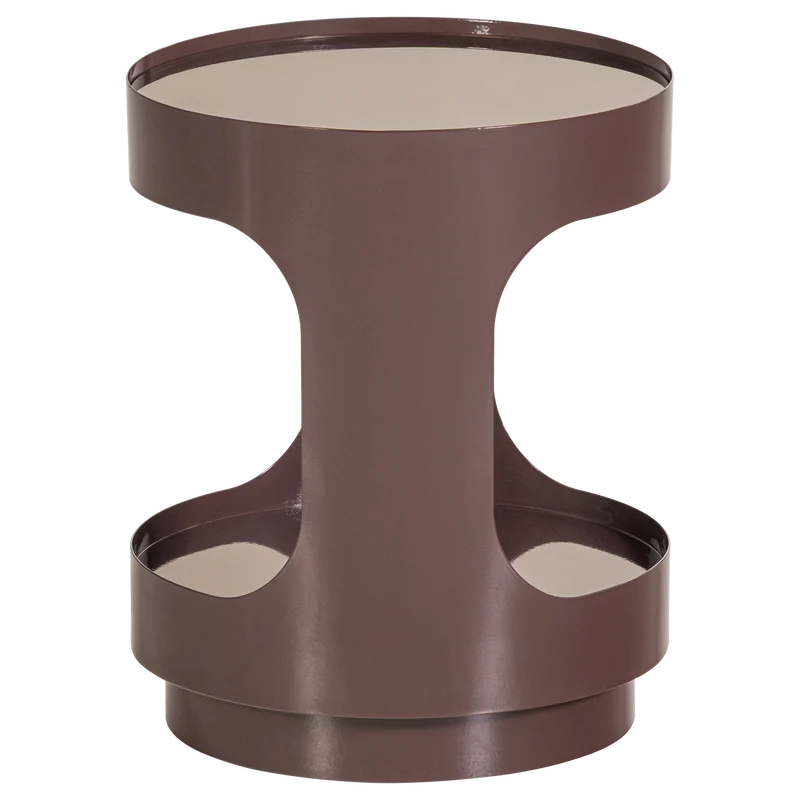 Sero beistelltisch metal/glass braun