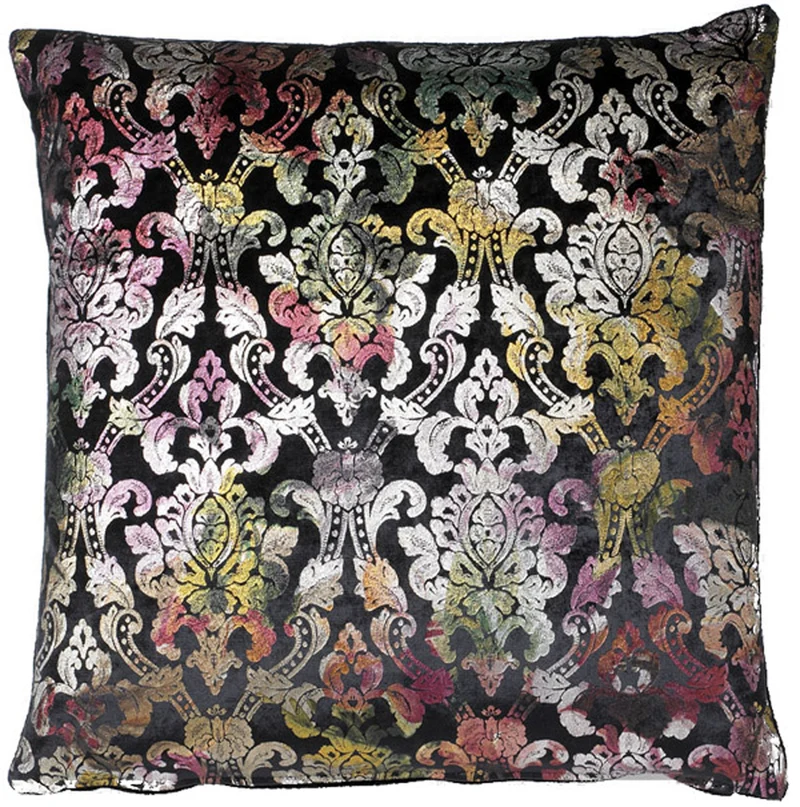 Dekokissen, Kissen, Farbe multicolor-schwarz, Größe 45 x 45 cm