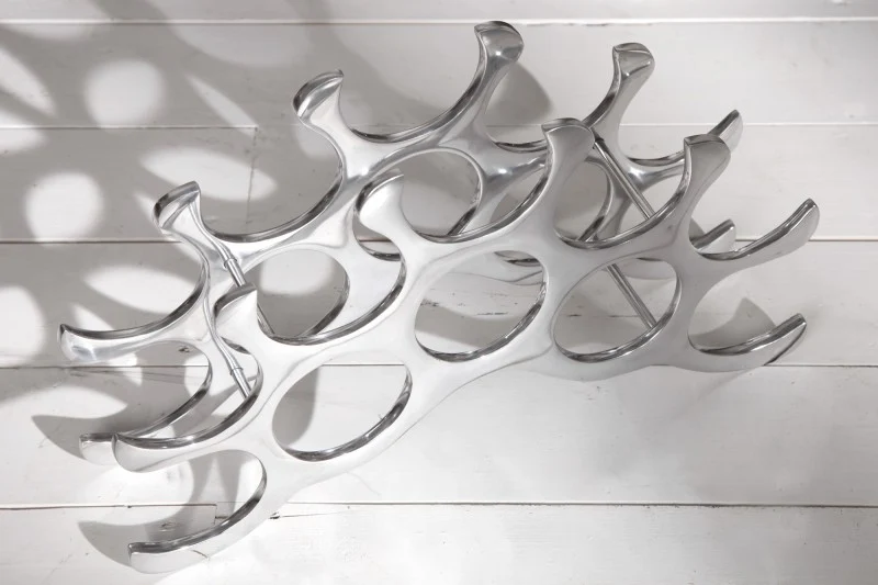 Weinregal aus Aluminium für 9 Flaschen
