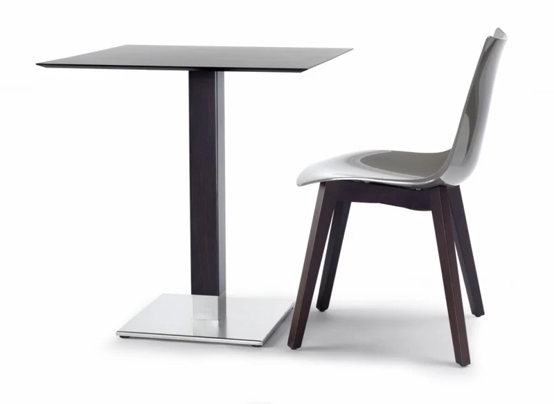 Design Tisch Holz wenge Buche Metall modern