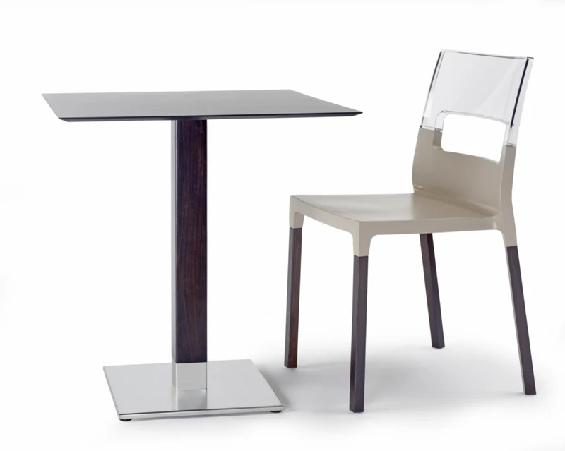 Design Tisch Holz wenge Buche Metall modern