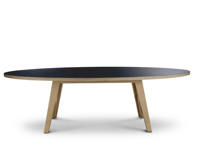 Ovaler Esstisch schwarz, Tisch schwarz oval, Design Esstisch in fünf Größen